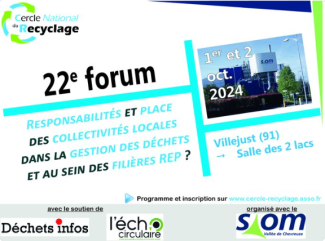 Affiche du 22e forum du cercle national du recyclage